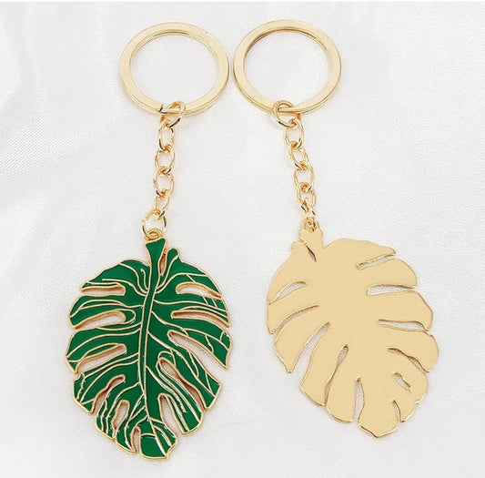 Monstera Keychain